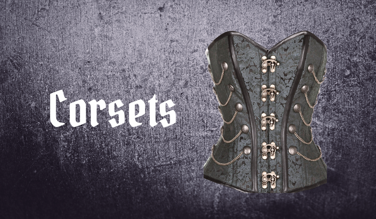 Steampunk corset, goth corset